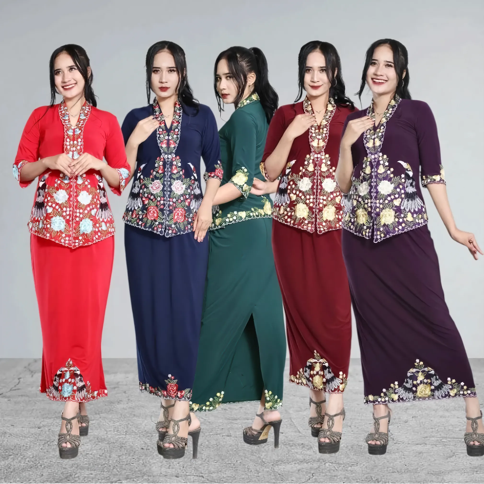 KebayaKNF Modern Stretch Kebaya Set | Viral Encim Burung Kenyalang Kebaya For Graduation