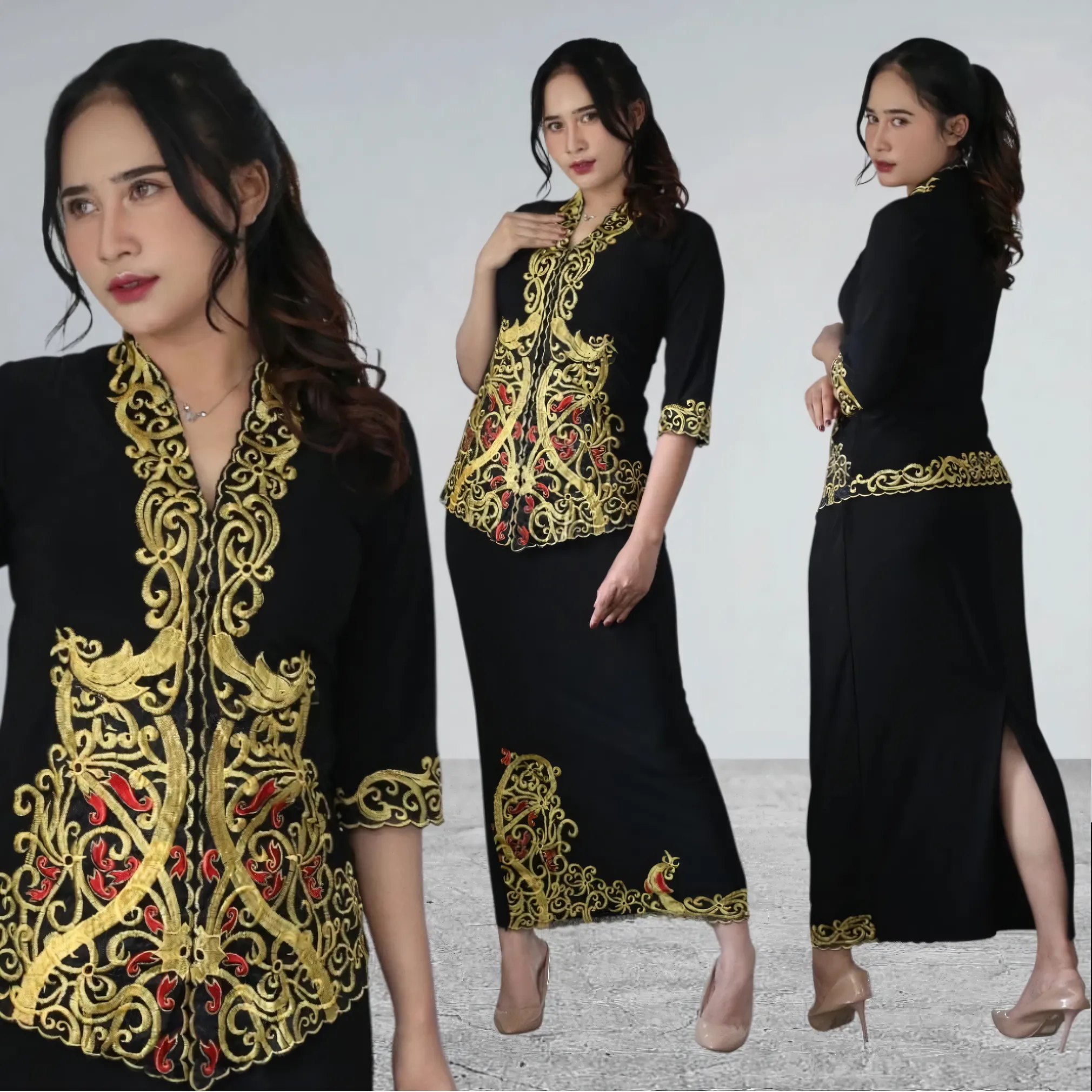 KebayaKNF Borneo Motif Kebaya Set: Dayak-Inspired Graduation Ensemble