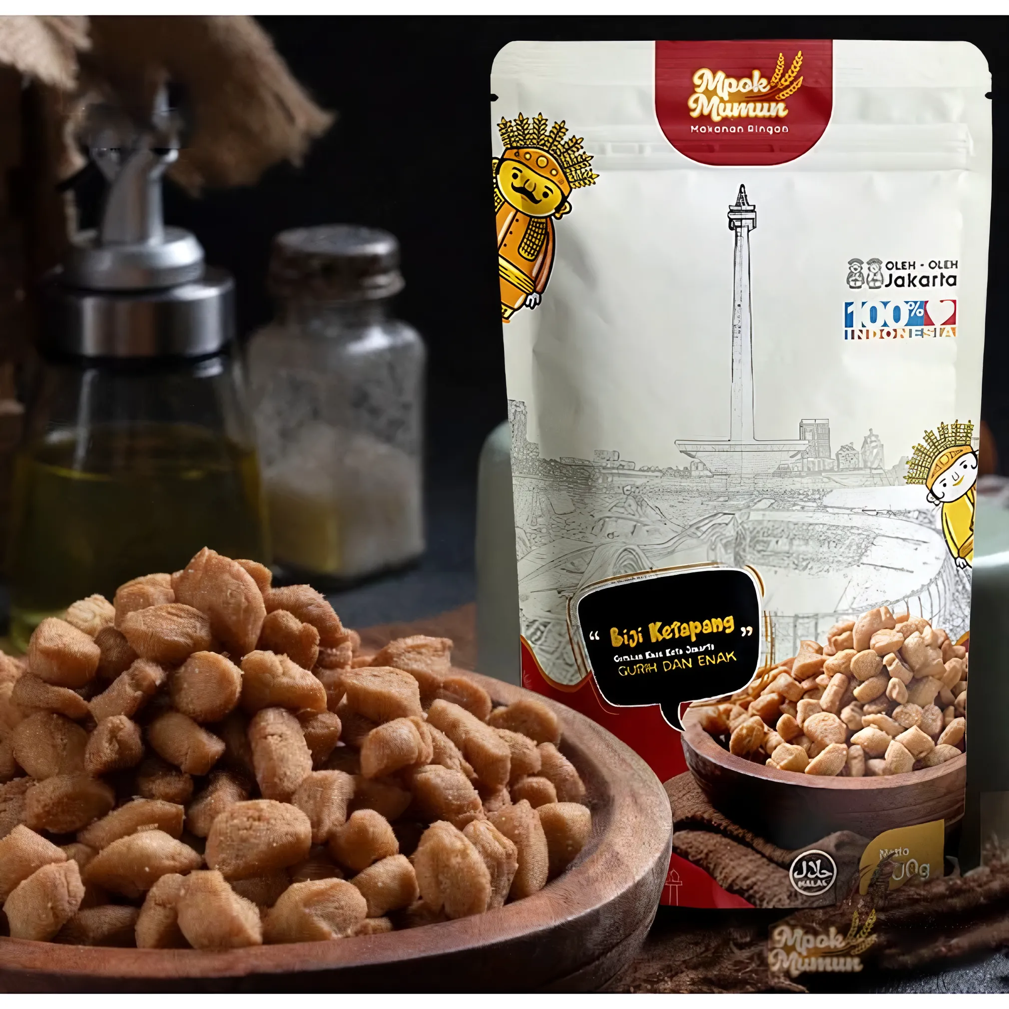 Mpok Mumun Sweet Biji Ketapang – Authentic Jakarta Betawi Snack, 100 g