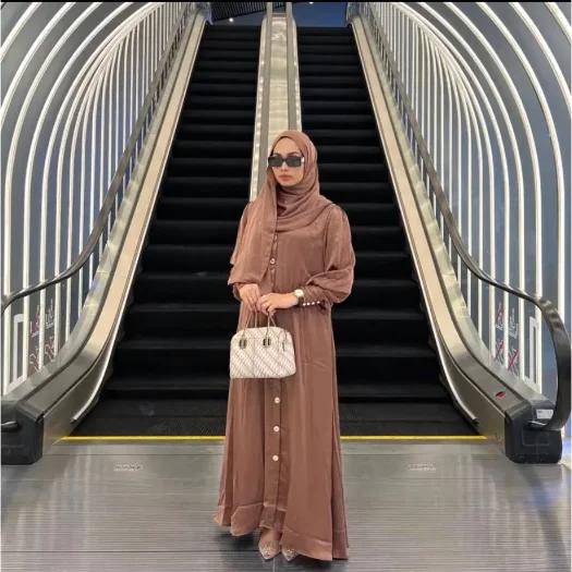 Seraya Mikayla Pashmina Dress Set in Premium Satin Silk