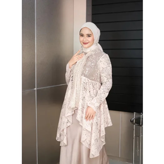 Elegant Dania Kebaya Outerwear for Women – Burkat Tulle with Sequins