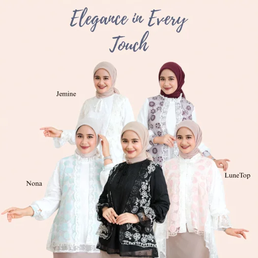 Elegant Women’s Top in Burkat Tulle Garden Fabric