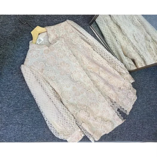 Calula Modern Brokat Kebaya – Elegant Janggan Chemical Lace, Nursing Friendly
