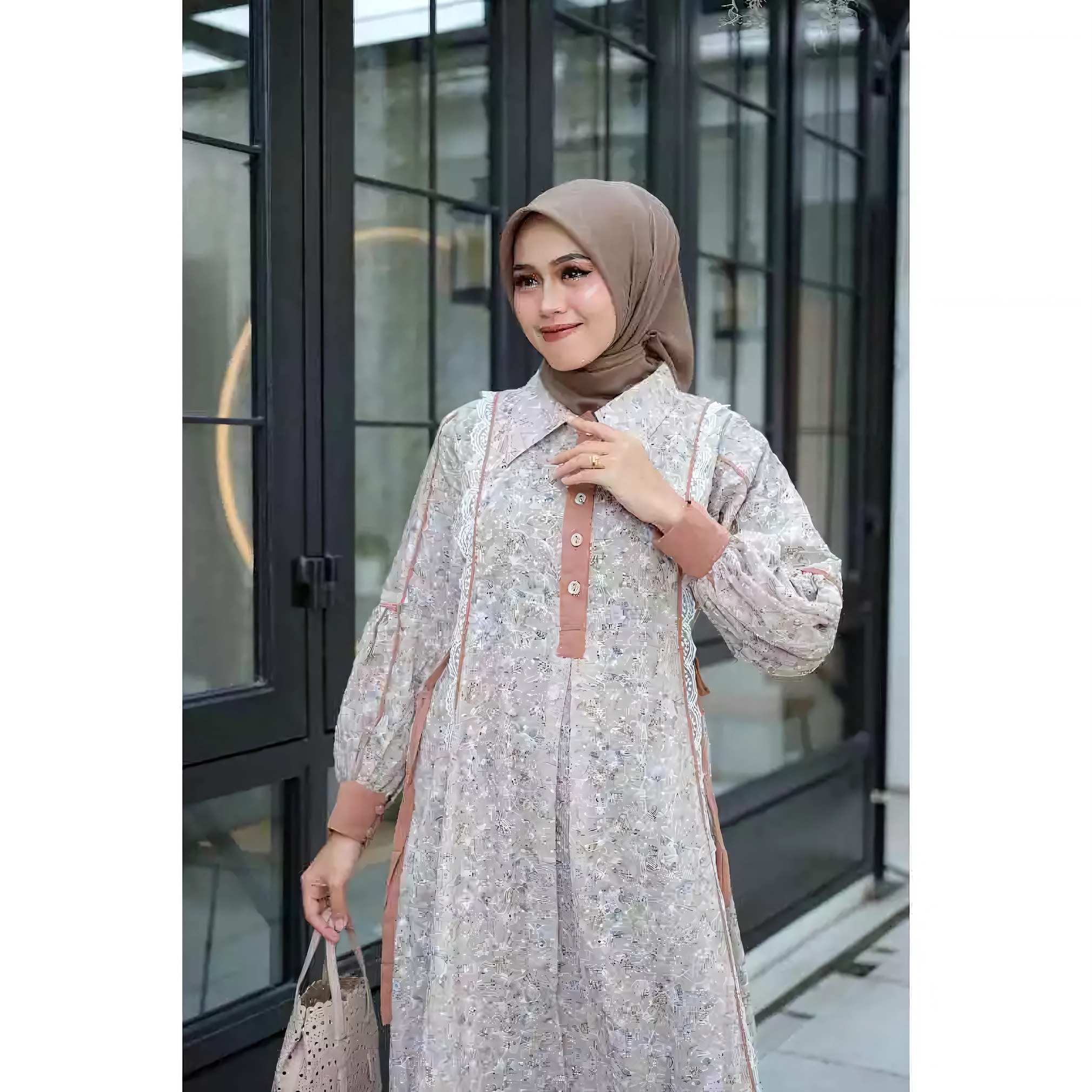 Elegant Salvina Midi Gamis Dress - Latest Katbol Fashion | Nusamade Elegant Salvina Midi Gamis Dress - Latest Katbol Fashion - Image 7