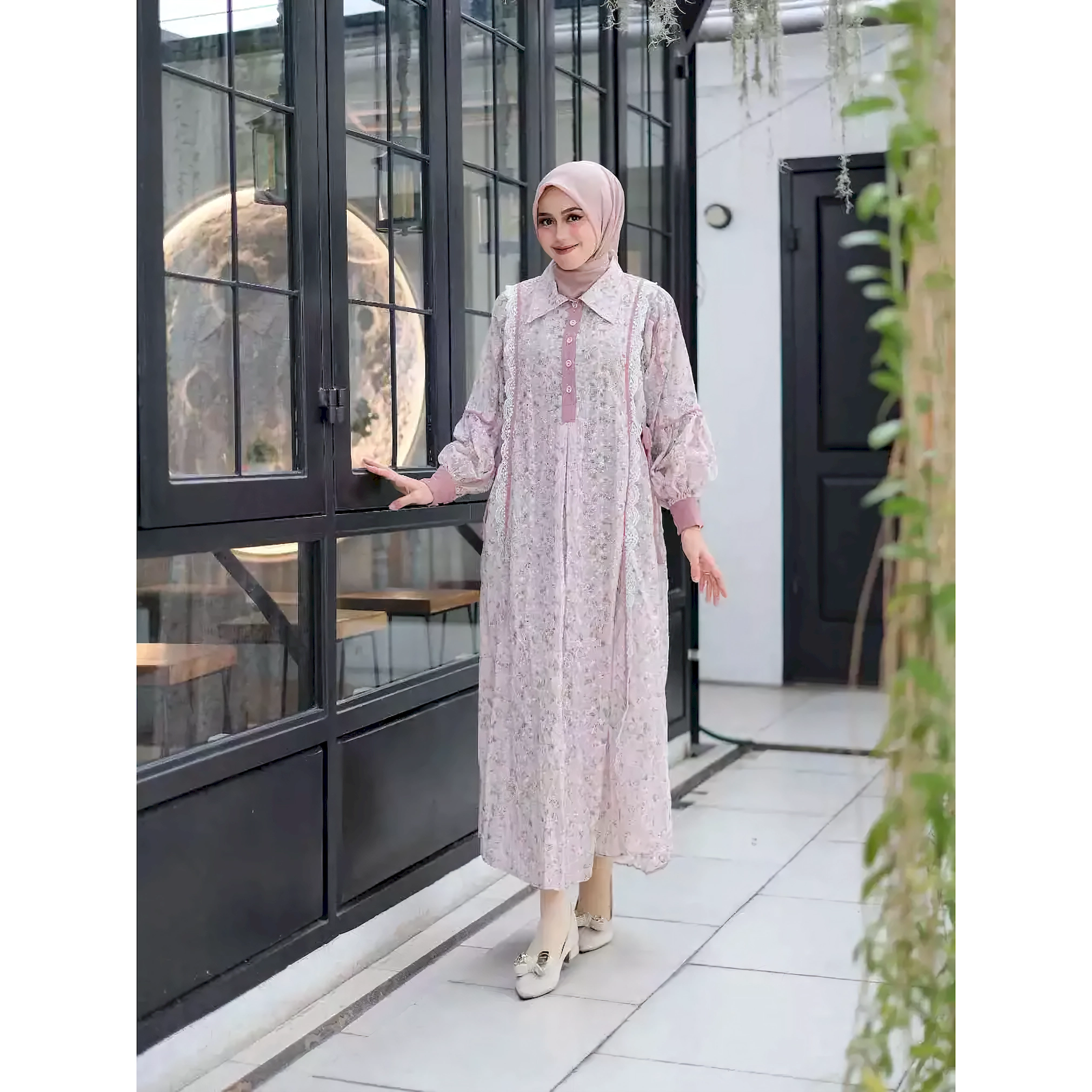 Elegant Salvina Midi Gamis Dress - Latest Katbol Fashion | Nusamade Elegant Salvina Midi Gamis Dress - Latest Katbol Fashion - Image 9