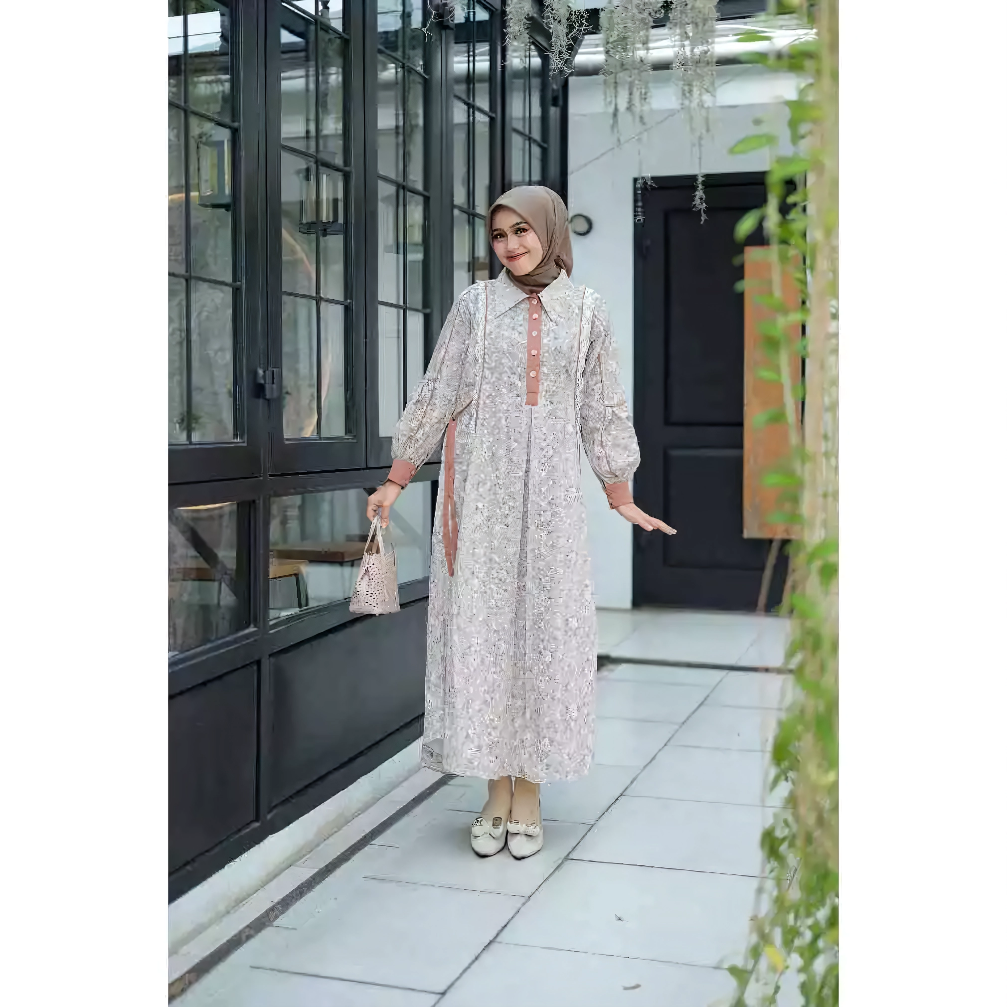 Elegant Salvina Midi Gamis Dress - Latest Katbol Fashion | Nusamade Elegant Salvina Midi Gamis Dress - Latest Katbol Fashion - Image 8
