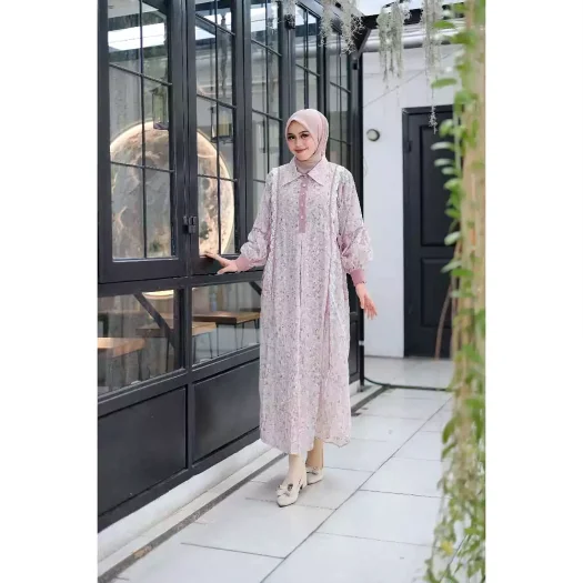 Elegant Salvina Midi Gamis Dress – Latest Katbol Fashion