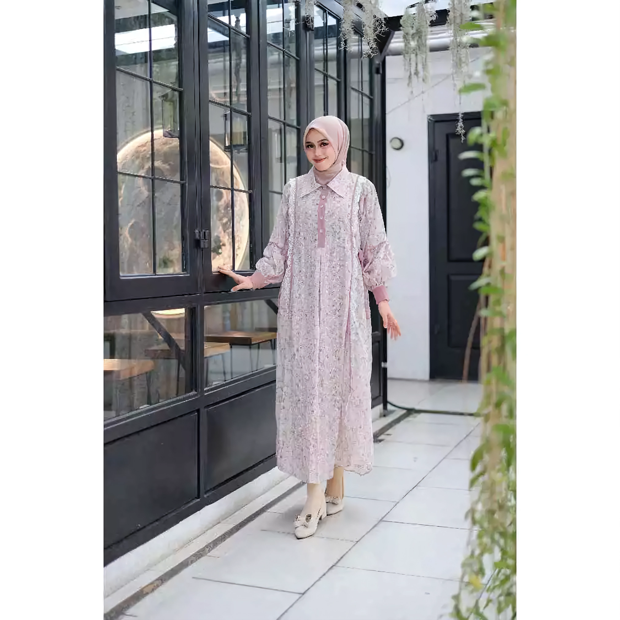 Elegant Salvina Midi Gamis Dress - Latest Katbol Fashion | Nusamade Elegant Salvina Midi Gamis Dress - Latest Katbol Fashion