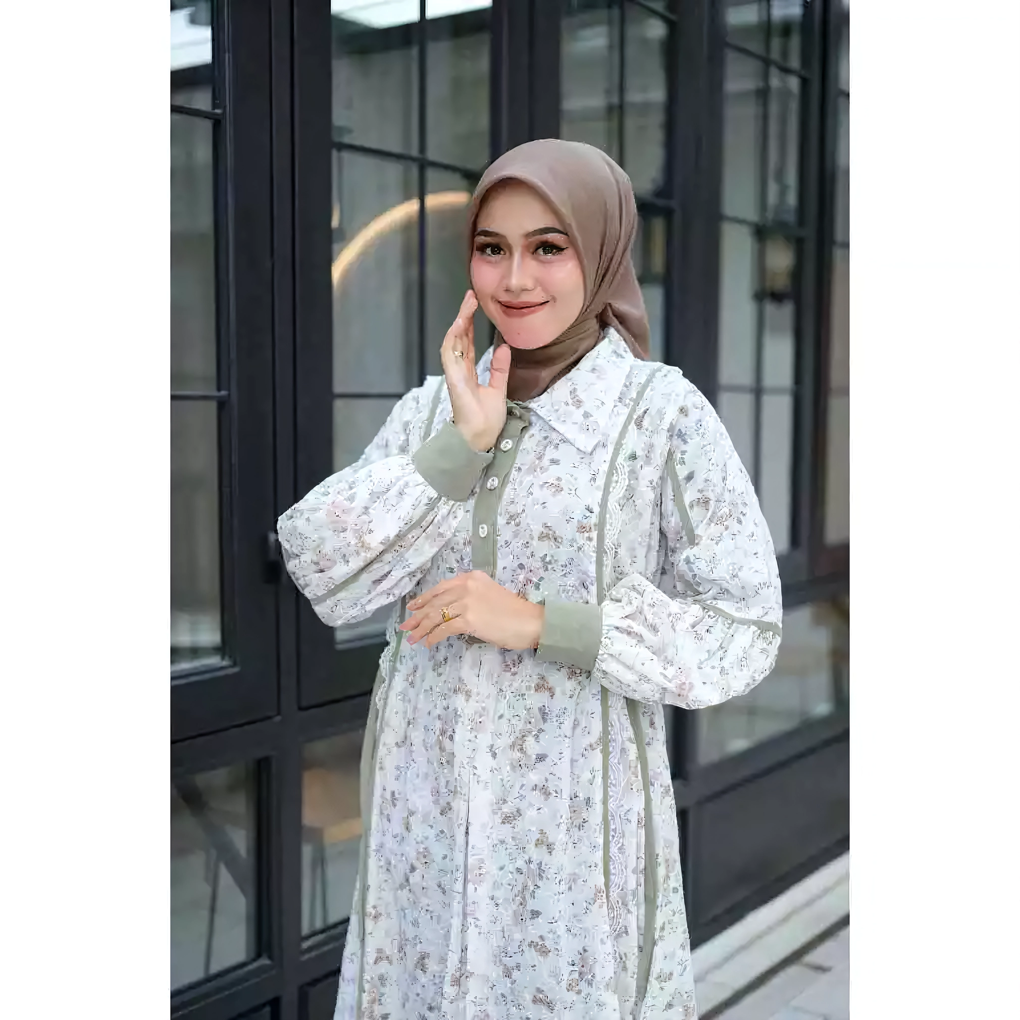 Elegant Salvina Midi Gamis Dress - Latest Katbol Fashion | Nusamade Elegant Salvina Midi Gamis Dress - Latest Katbol Fashion - Image 5