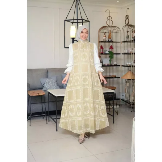 Amira Elegant Embroidered Party Dress with Lace Sleeves – Latest 2025 Eid Collection