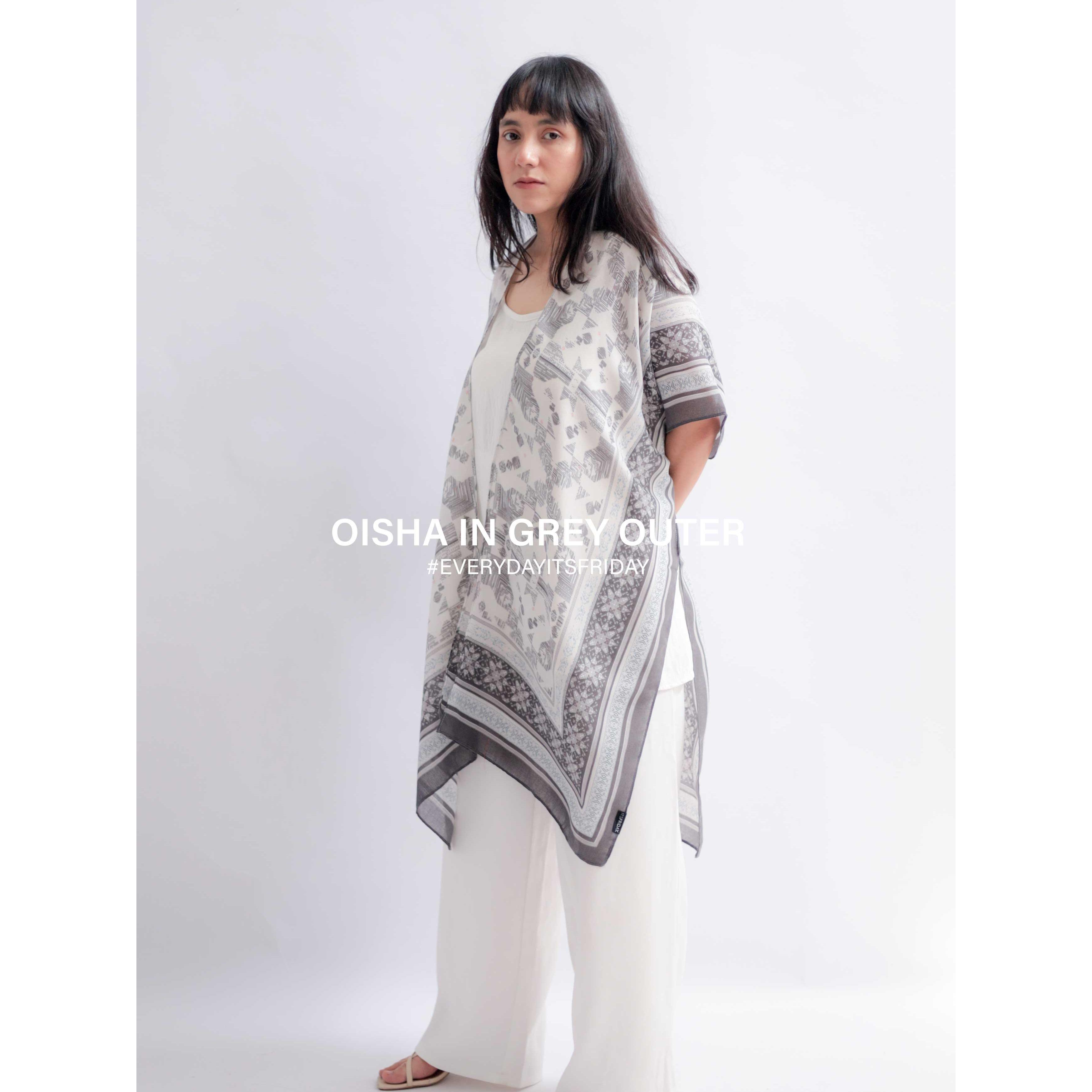 ITSFRIDAY Oisha in Grey Chic Outerwear for Women | Nusamade ITSFRIDAY Oisha in Grey Chic Outerwear for Women - Image 2