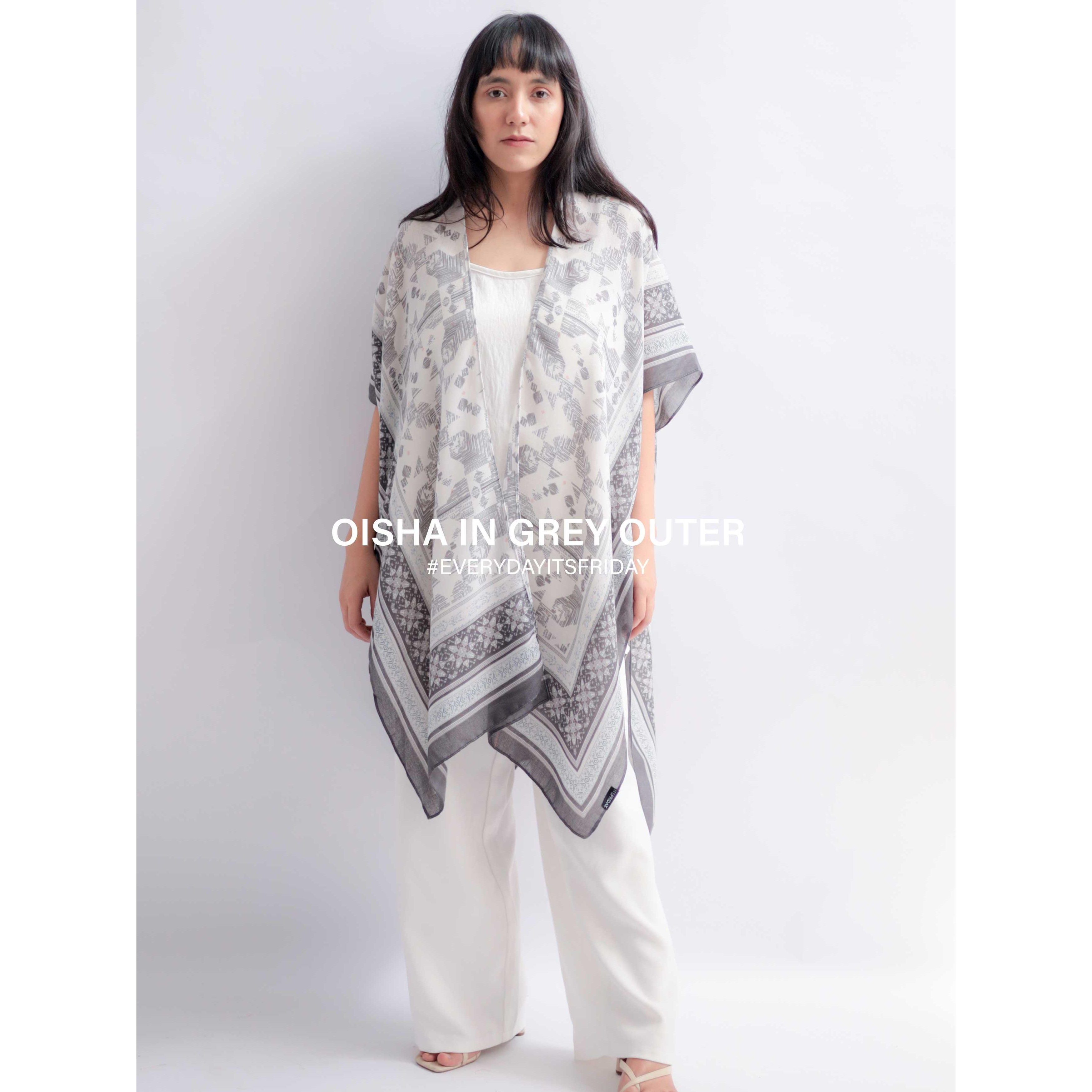 ITSFRIDAY Oisha in Grey Chic Outerwear for Women | Nusamade ITSFRIDAY Oisha in Grey Chic Outerwear for Women