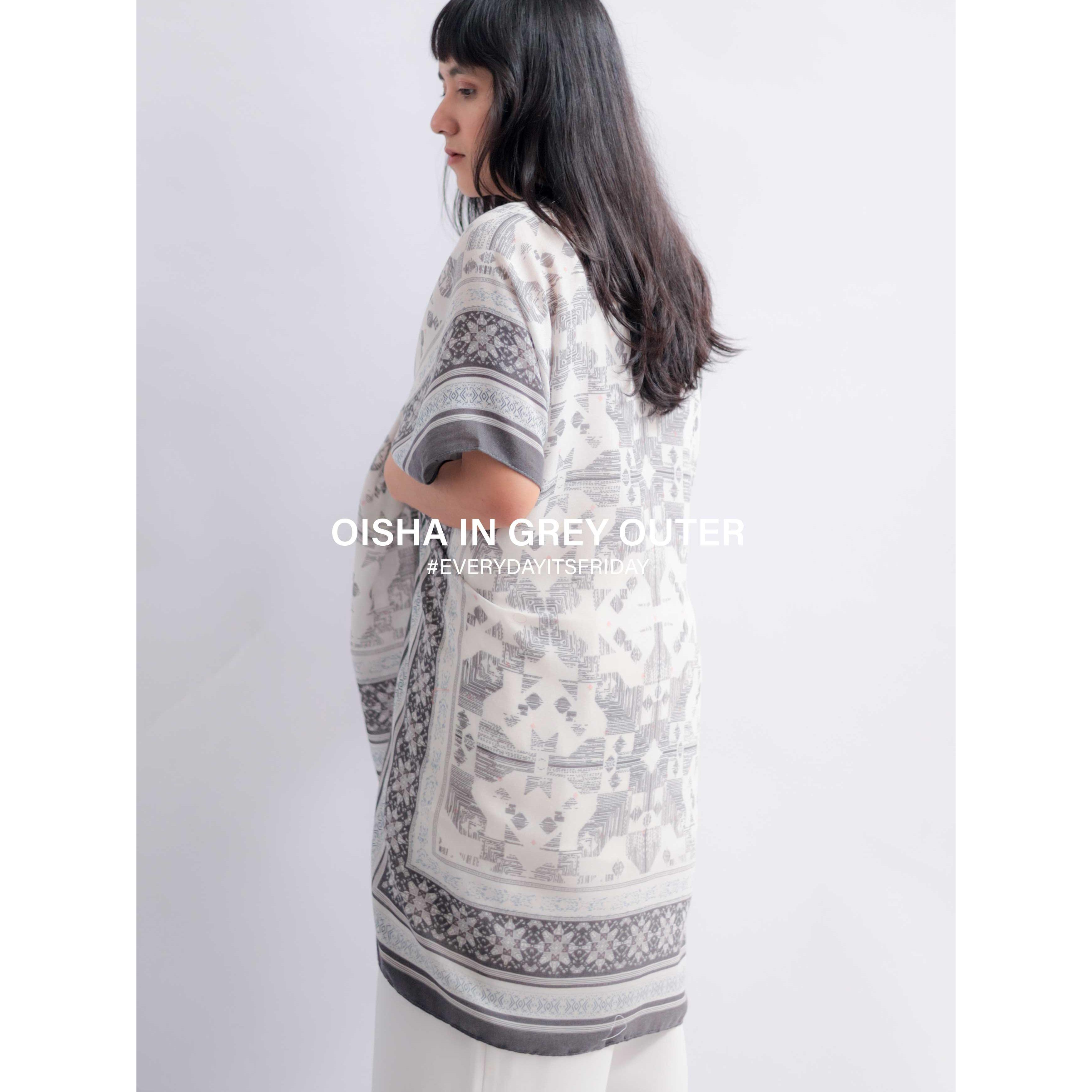 ITSFRIDAY Oisha in Grey Chic Outerwear for Women | Nusamade ITSFRIDAY Oisha in Grey Chic Outerwear for Women - Image 5
