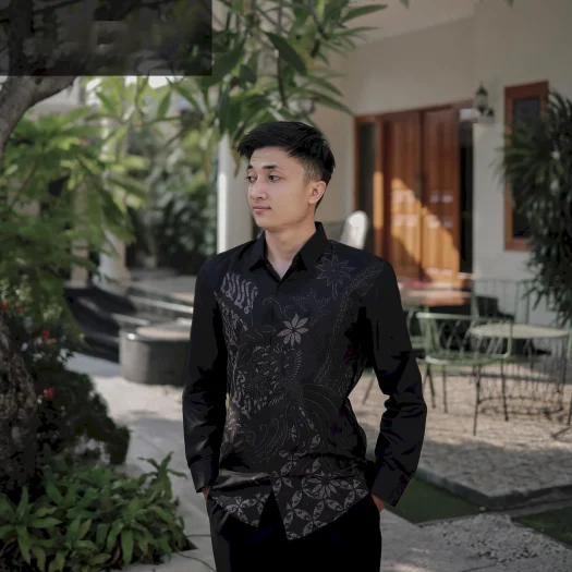 Batik Baron Parang Seling Men’s Long Sleeve Slimfit Premium Batik Shirt, Full Lining (Cool, Soft Fabric)