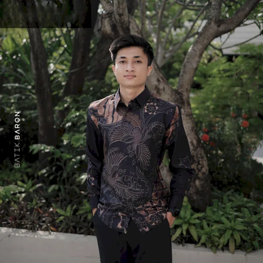 Batik Baron Premium Men’s Slimfit Long Sleeve Batik Shirt (Cool, Soft Fabric) – Mahaka