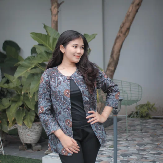 Batik Baron Elegant Women’s Batik Outer in Premium Cotton with Full Lining – Kusuma