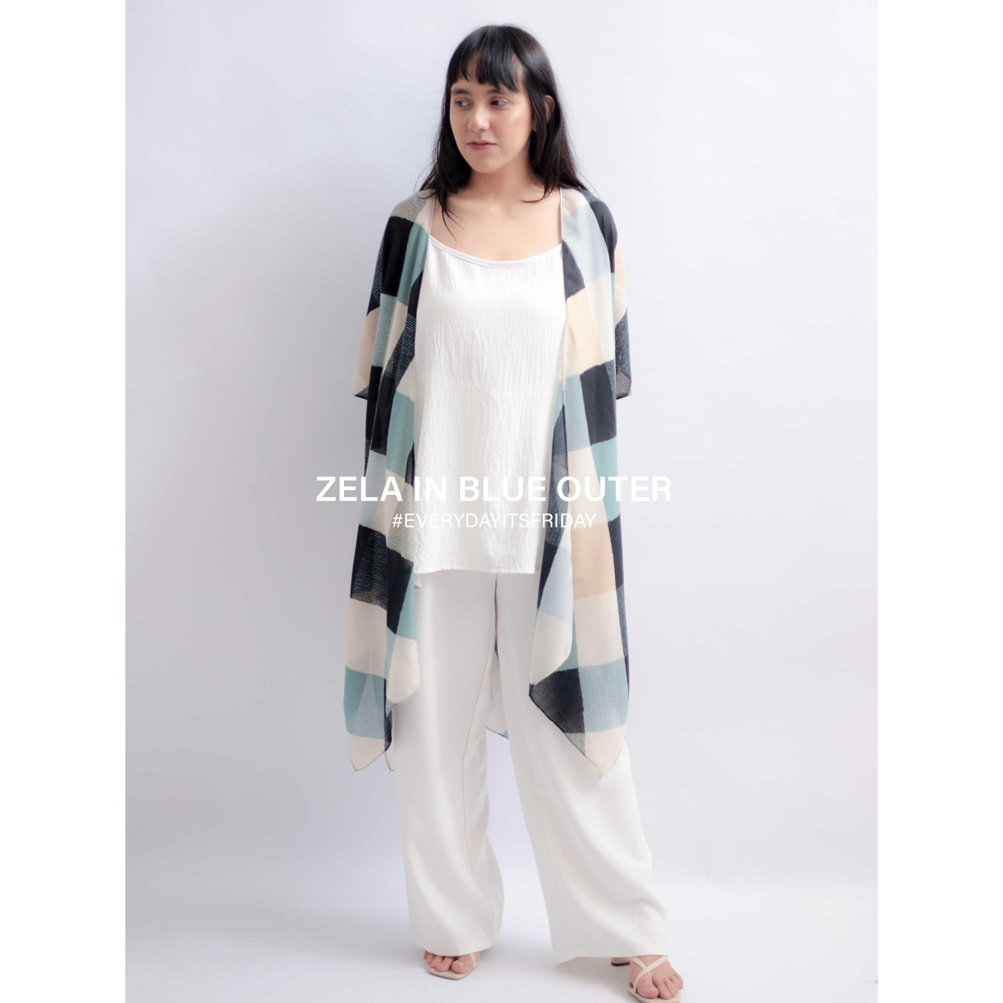ITSFRIDAY Zela Blue Stylish Women's Outerwear | Nusamade ITSFRIDAY Zela Blue Stylish Women's Outerwear