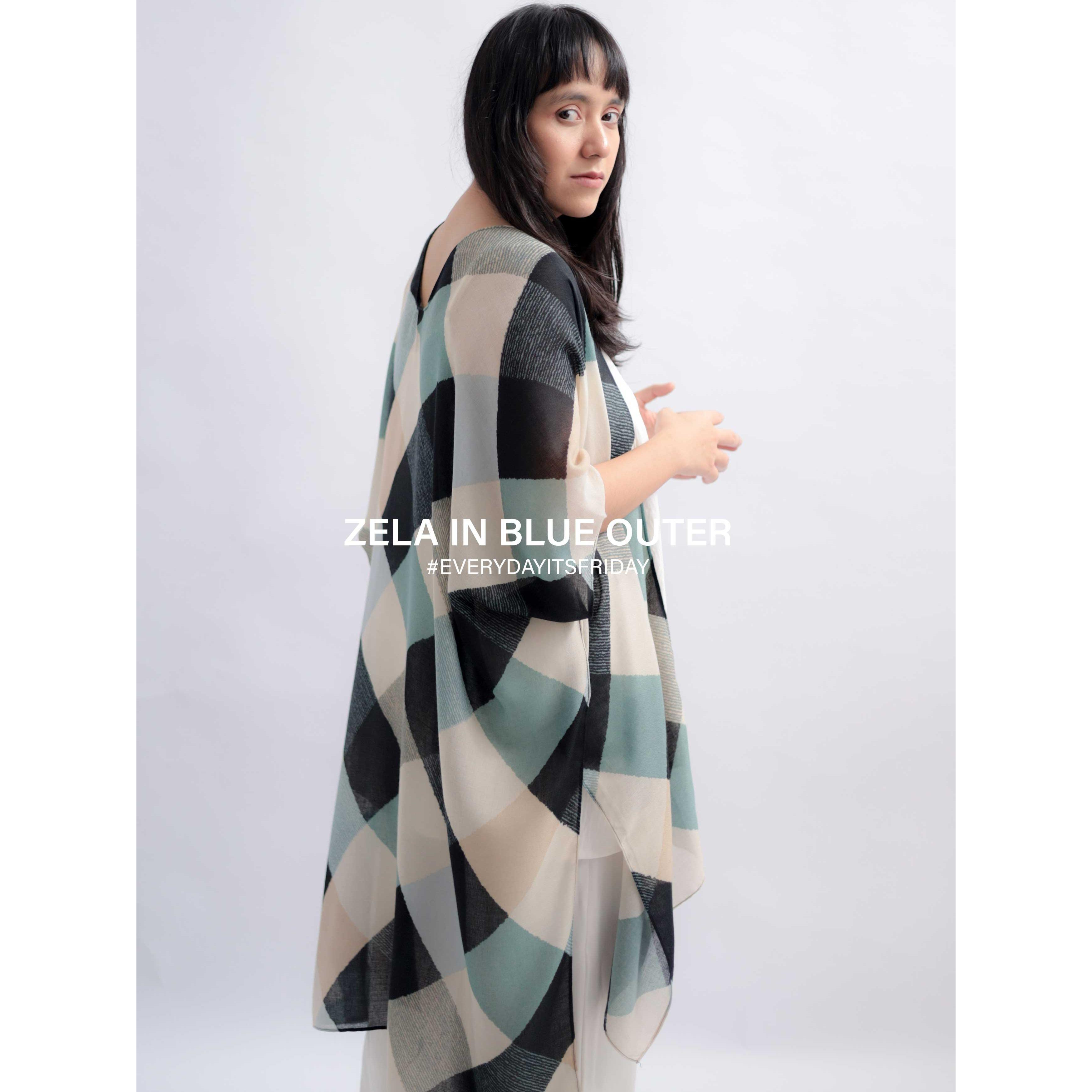 ITSFRIDAY Zela Blue Stylish Women's Outerwear | Nusamade ITSFRIDAY Zela Blue Stylish Women's Outerwear - Image 3