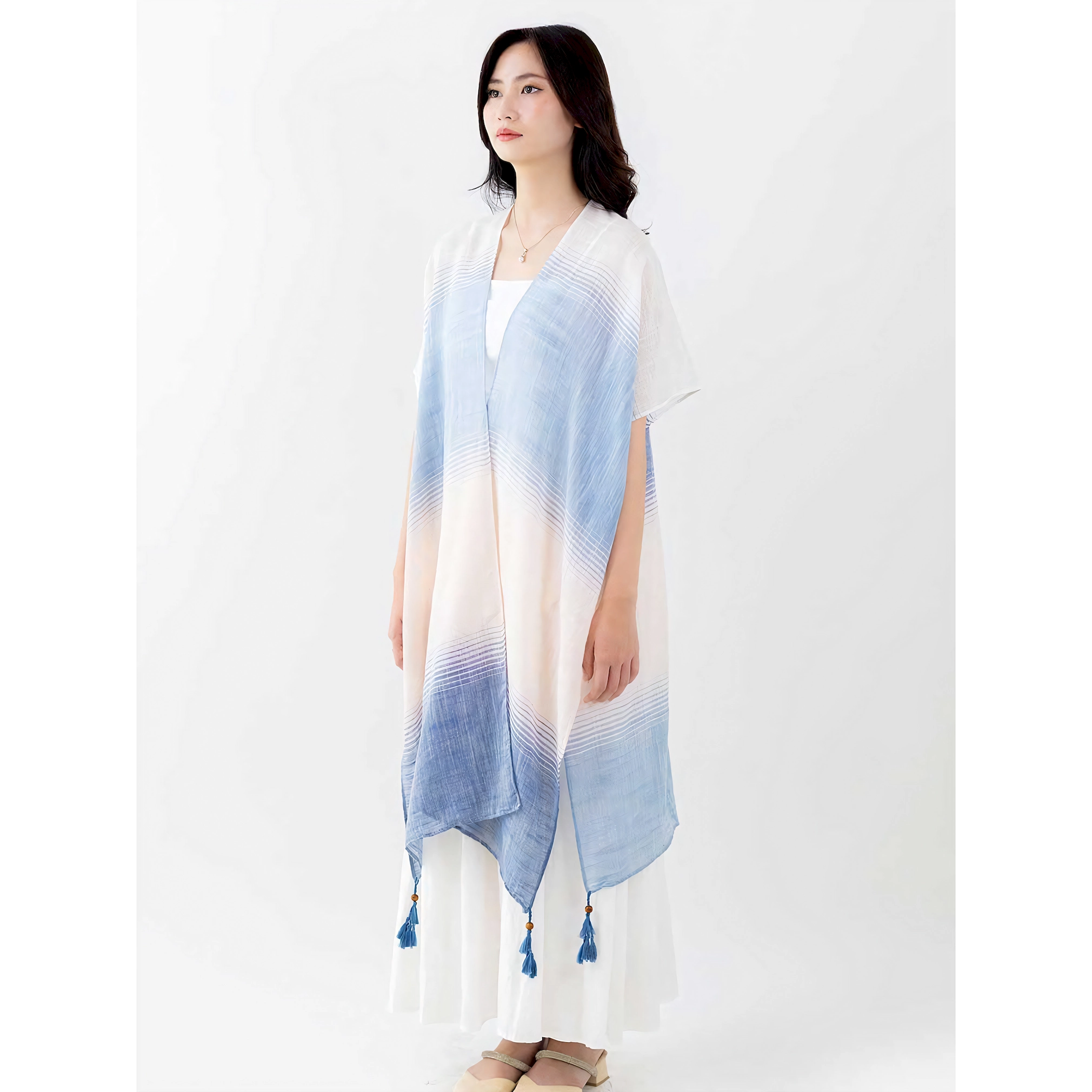 ITSFRIDAY Ozora Blue Outerwear for Women | Nusamade ITSFRIDAY Ozora Blue Outerwear for Women - Image 3