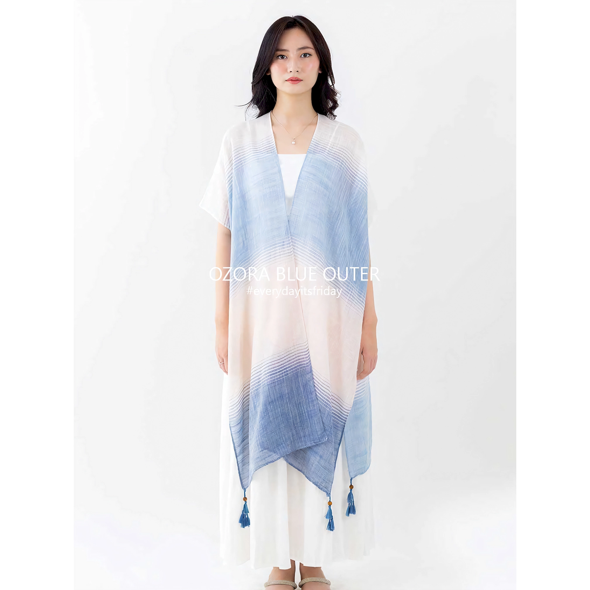 ITSFRIDAY Ozora Blue Outerwear for Women | Nusamade ITSFRIDAY Ozora Blue Outerwear for Women