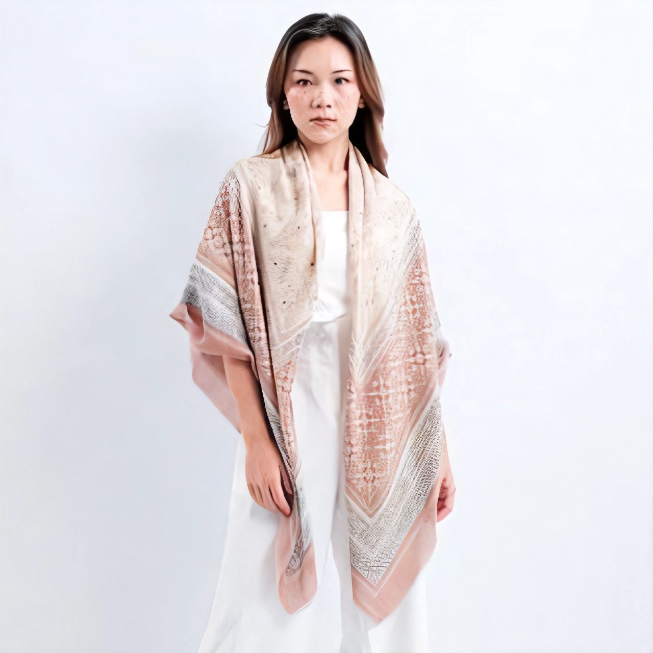 ITSFRIDAY Ornella Red Square Scarf for Women | Nusamade ITSFRIDAY Ornella Red Square Scarf for Women - Image 3