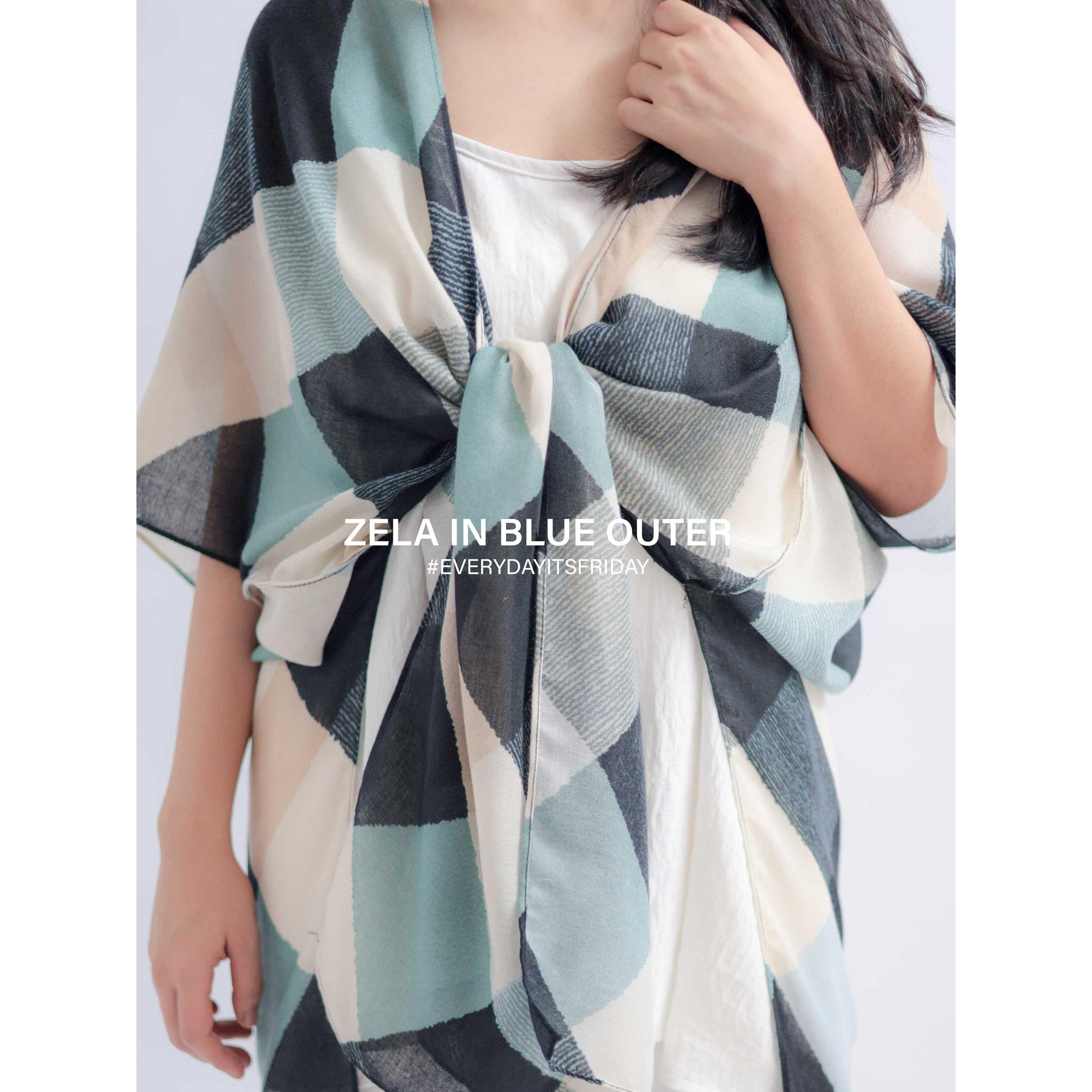 ITSFRIDAY Zela Blue Stylish Women's Outerwear | Nusamade ITSFRIDAY Zela Blue Stylish Women's Outerwear - Image 5
